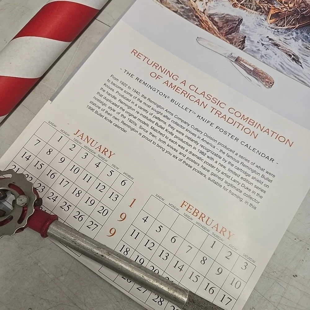 1996 Remington Bullet‎ Knife Mini Trapper Calendar 30x20